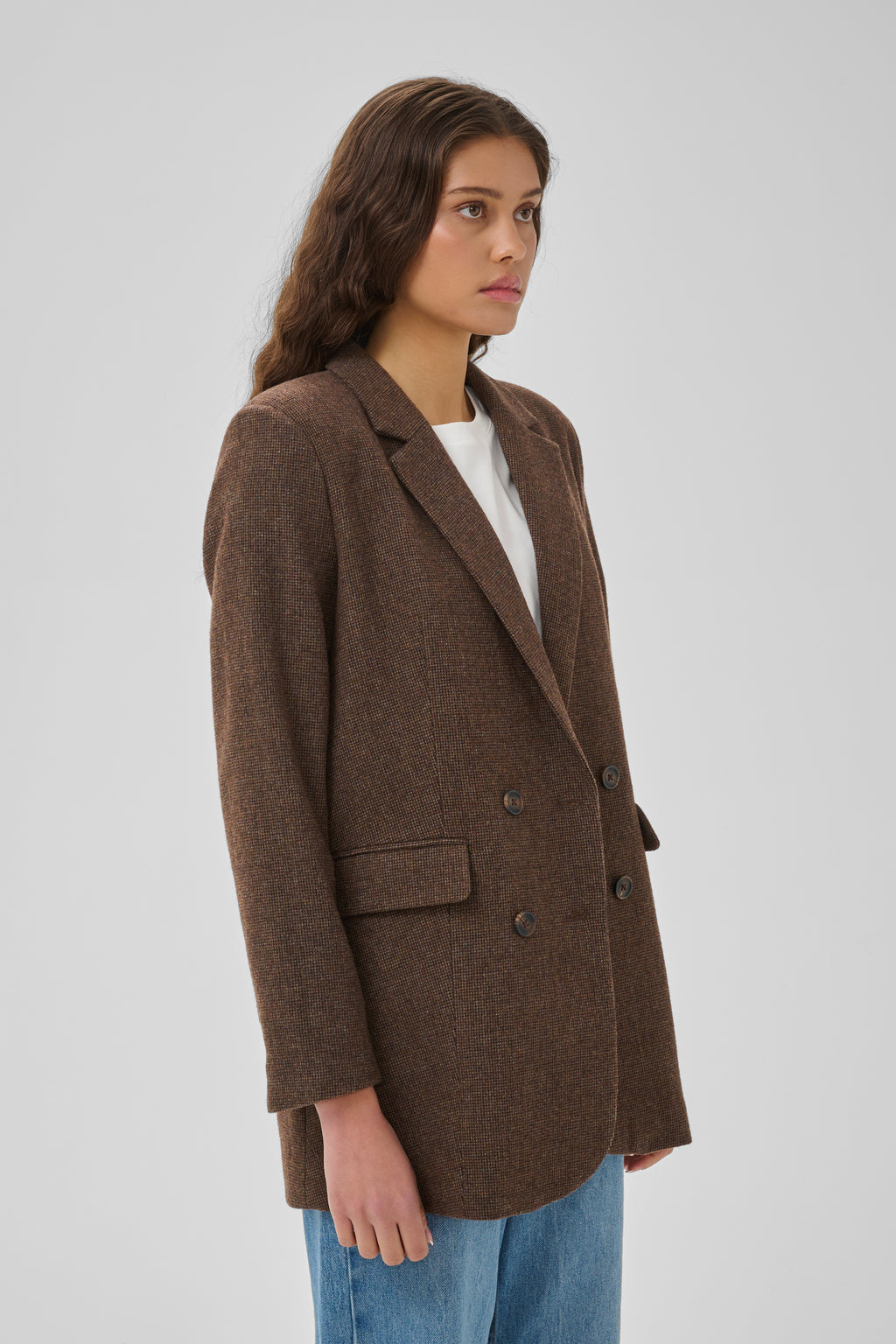 Cleo blazer frá My Essential Wardrobe - Brúnn