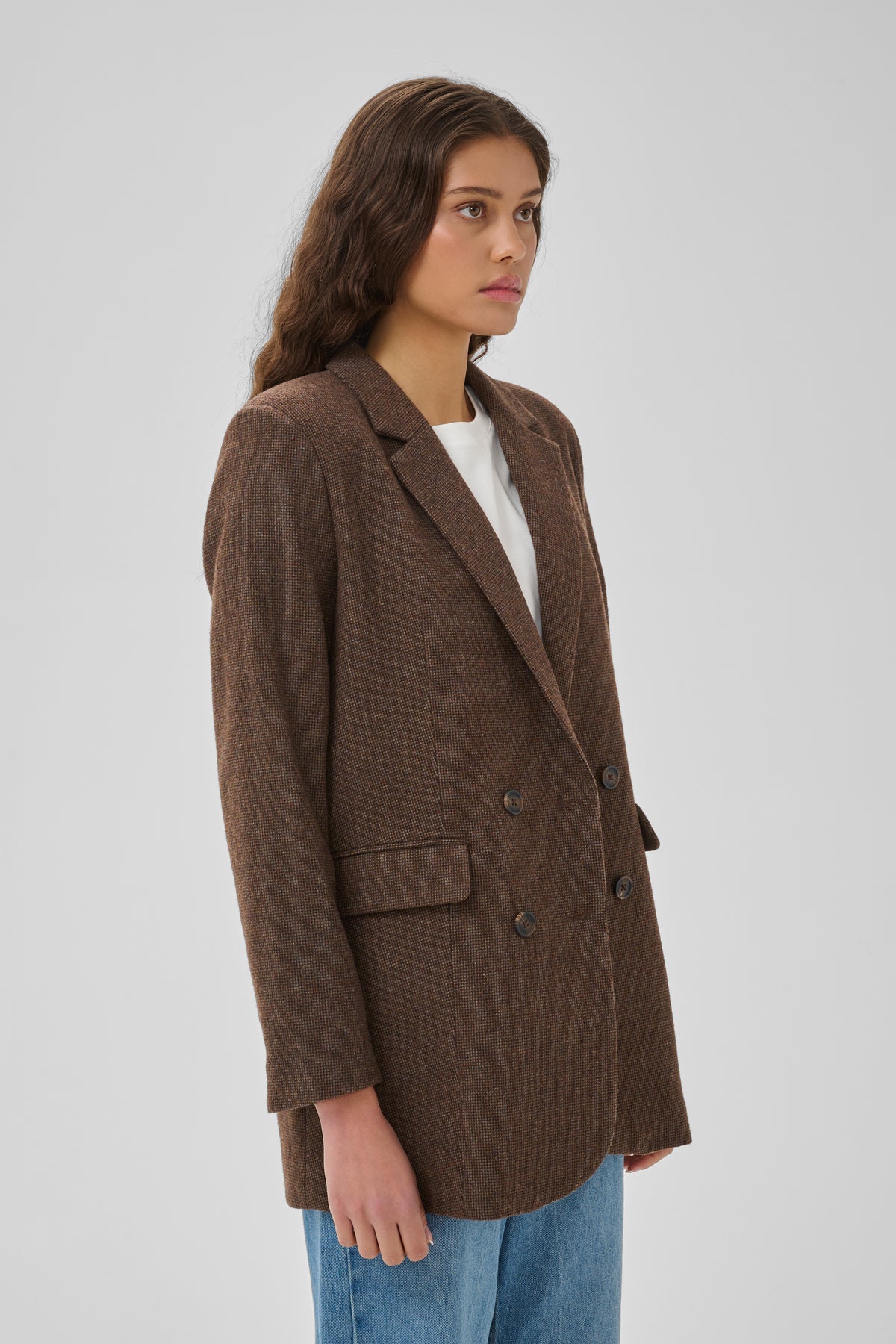 Cleo blazer frá My Essential Wardrobe - Brúnn