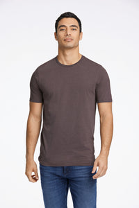 Basic tee Relaxed fit bolur á herra frá Lindberg - Brown mel