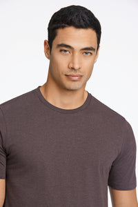 Basic tee Relaxed fit bolur á herra frá Lindberg - Brown mel