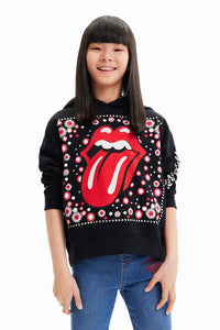BARNASTÆRÐIR The Rolling Stones hettupeysa frá Desigual