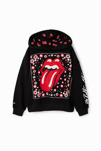 BARNASTÆRÐIR The Rolling Stones hettupeysa frá Desigual