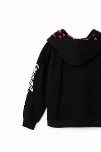 BARNASTÆRÐIR The Rolling Stones hettupeysa frá Desigual
