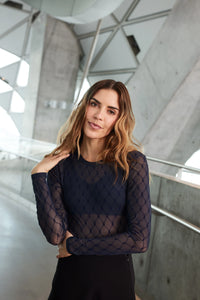 Síðerma mesh bolur frá Hype The Detail  -Navy