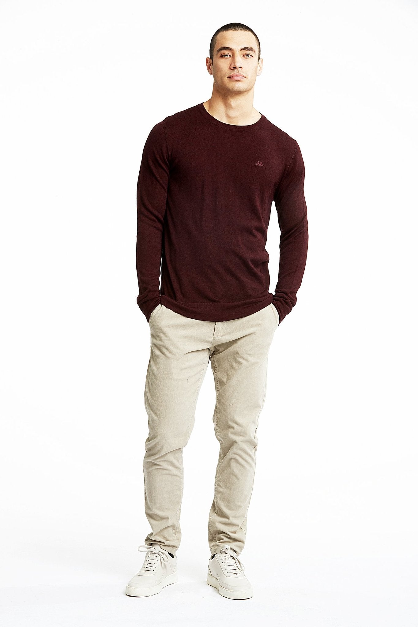 Lindberg peysa merino ull _ bordeaux