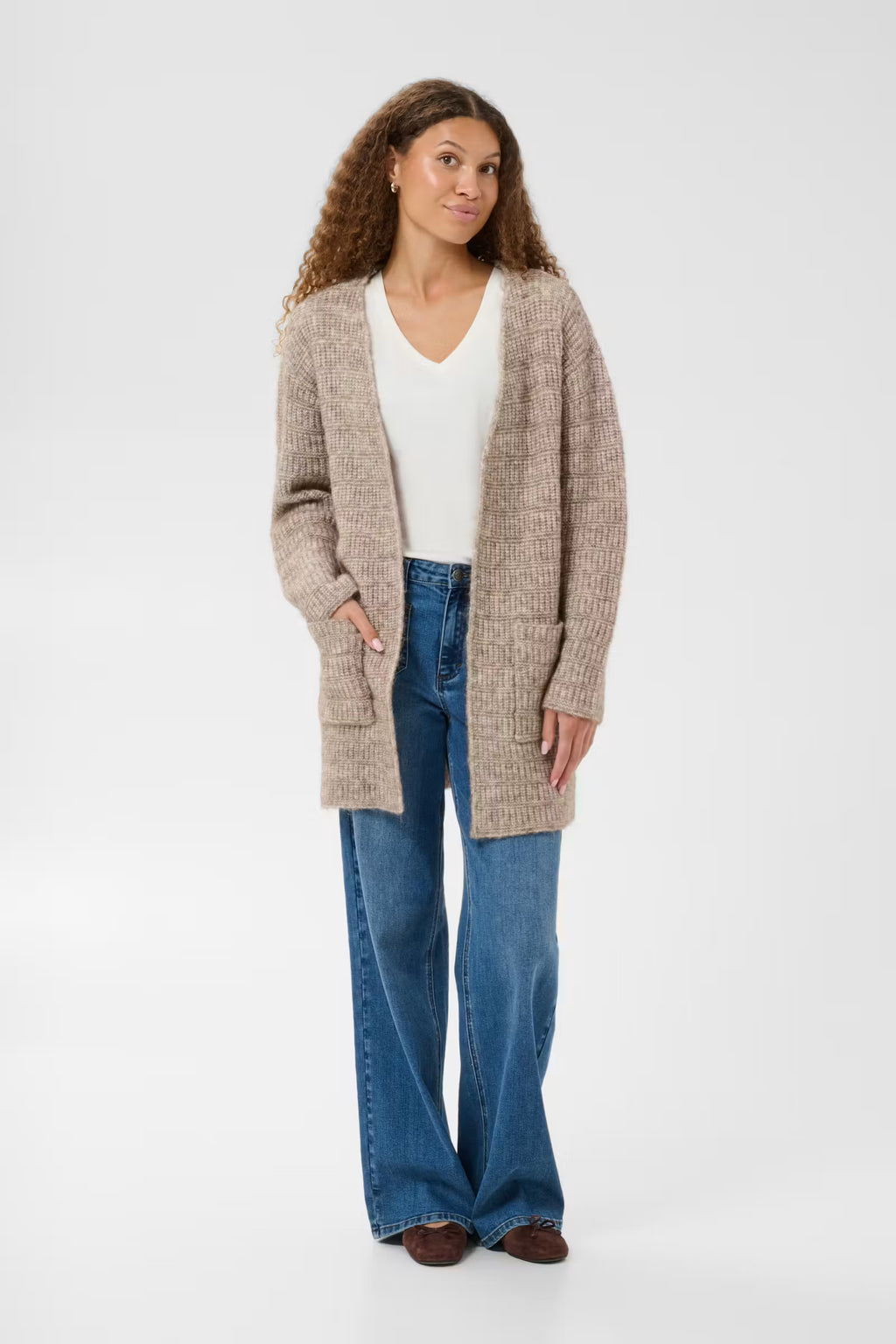 Kikki golla frá Kaffe - Desert Taupe Melange / Brown