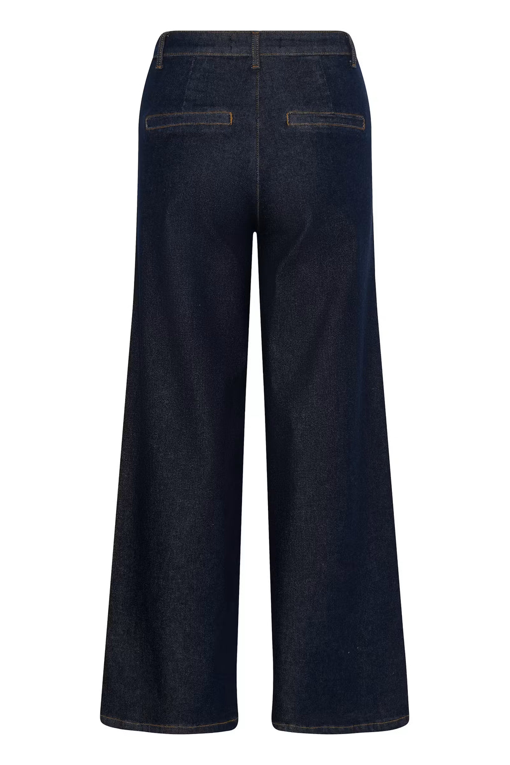 Hally wide gallabuxur frá Kaffe - Dark blue unwashed denim
