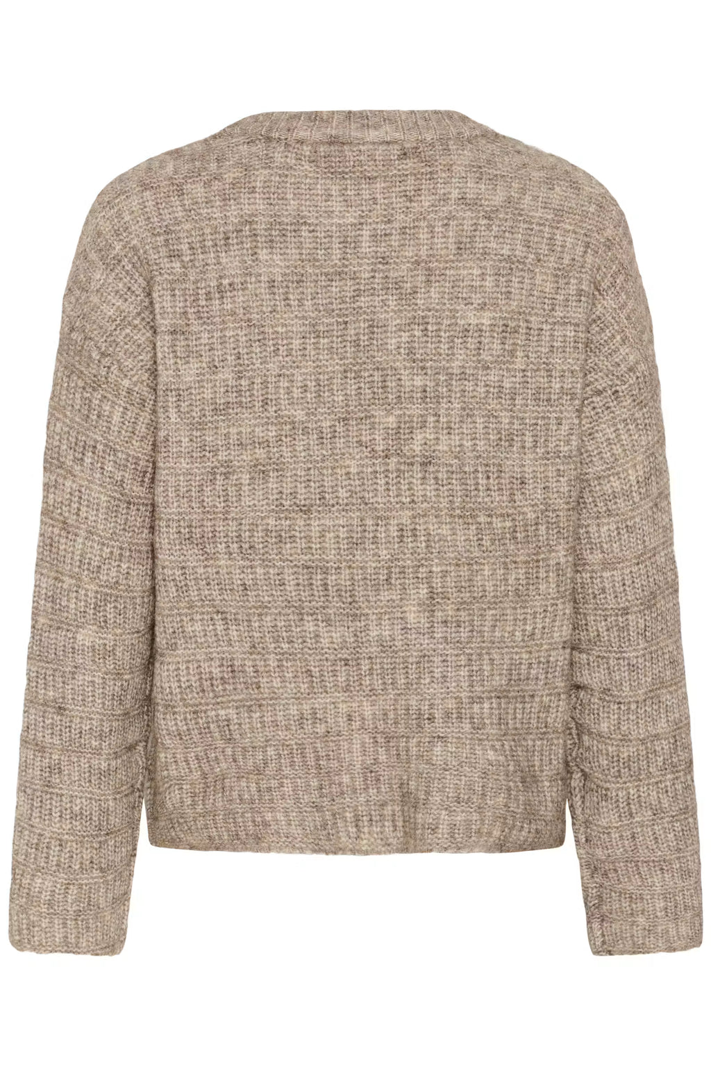 Kikki peysa frá Kaffe - Desert Taupe Melange / Brown