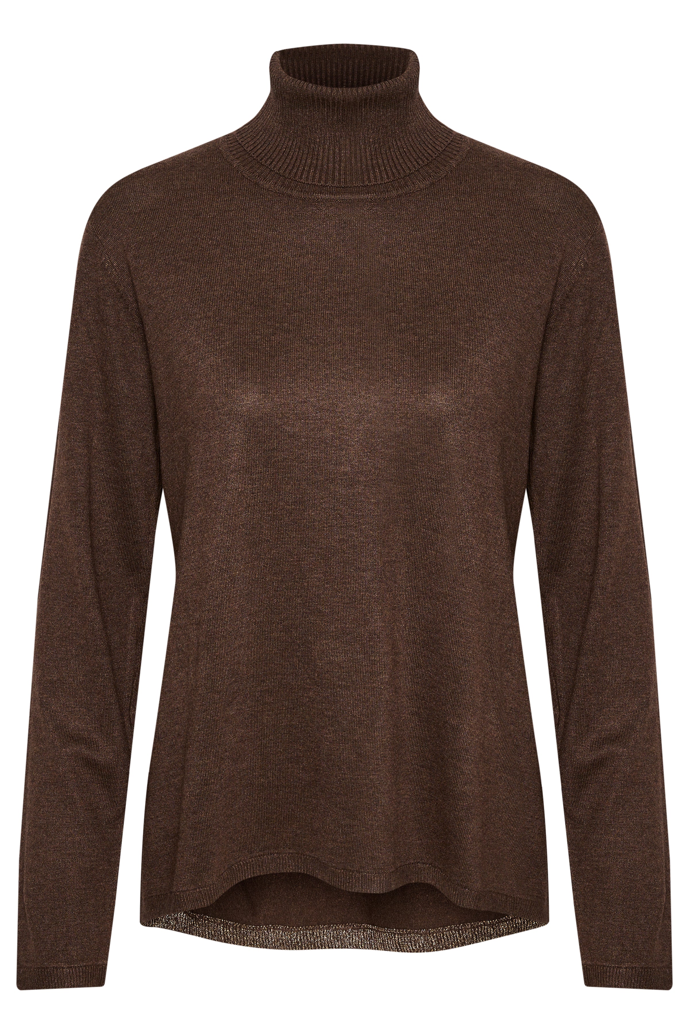 Annemarie rúllukragapeysa - Demitasse melange brún