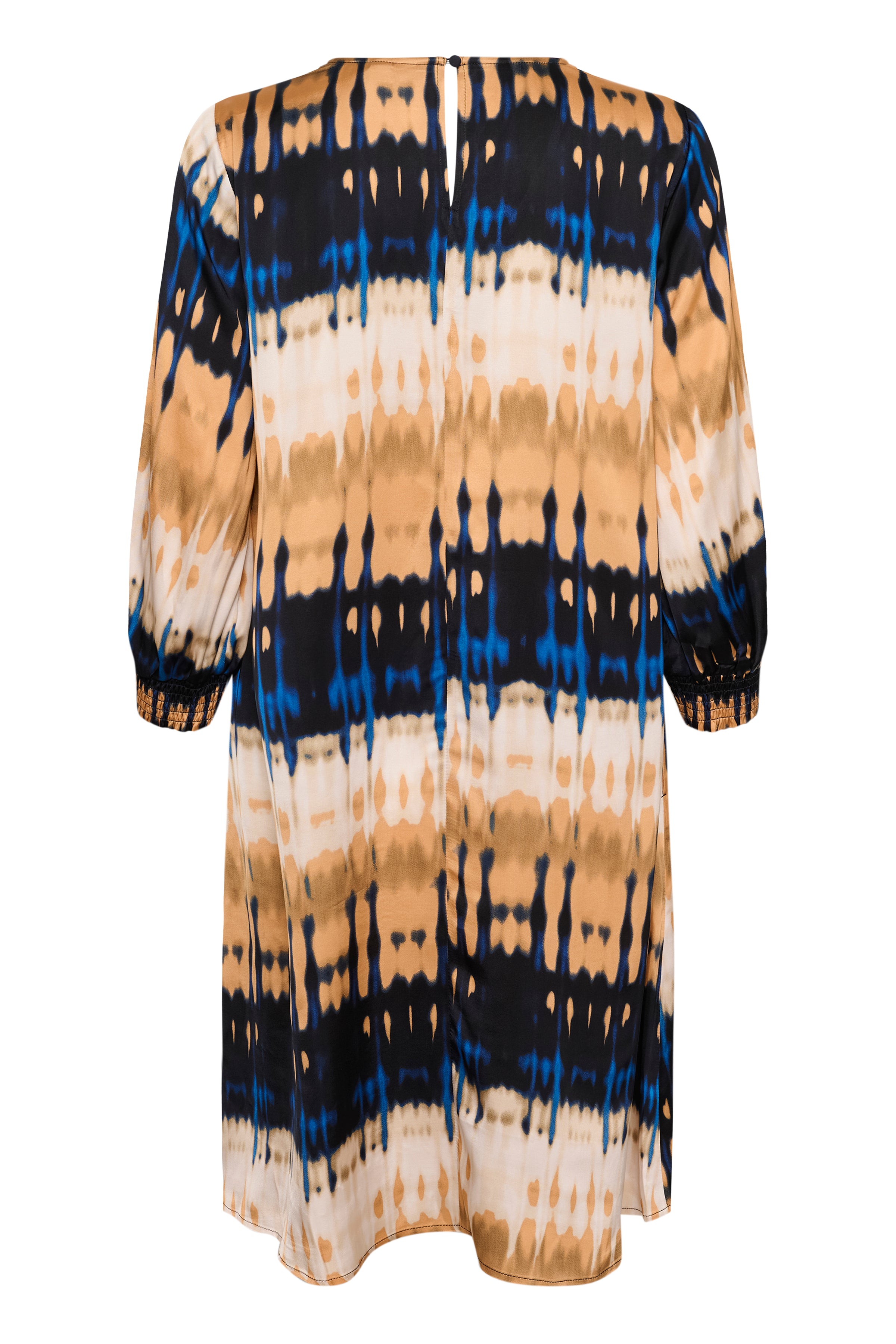 Macy kjóll frá Culture - Blue/Beige Graphic