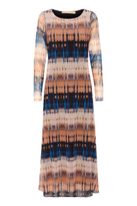 Asho melida  kjóll frá Culture - Blue/Beige Graphic
