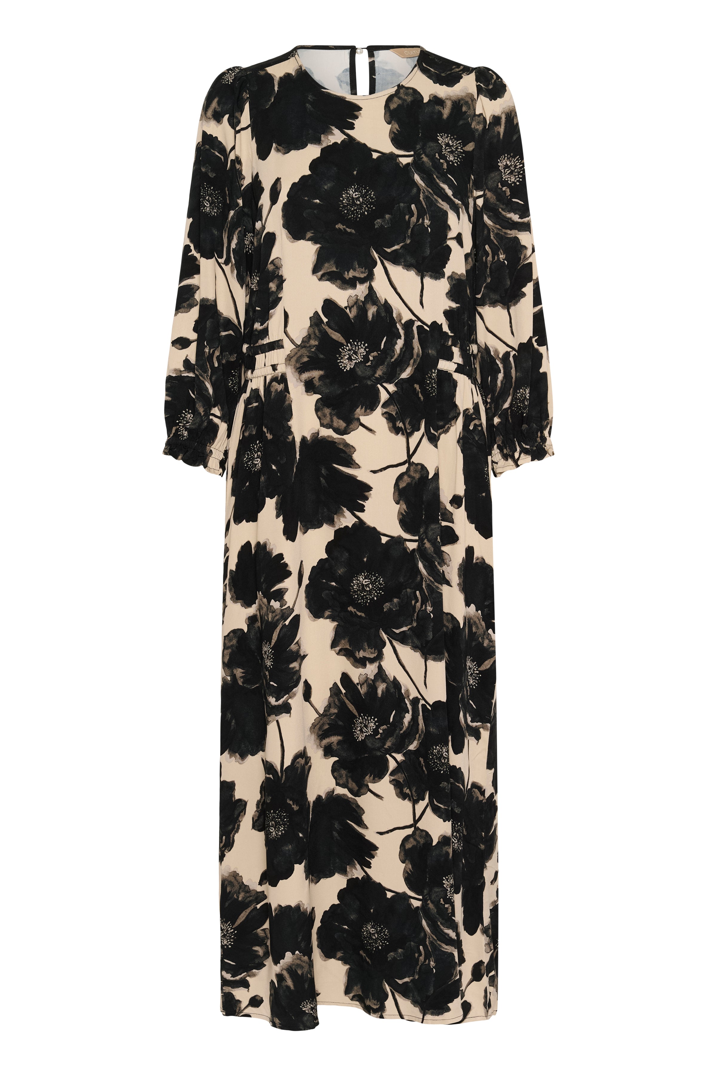 Rachel  kjóll frá Culture - Svartur /Offwhite Flower
