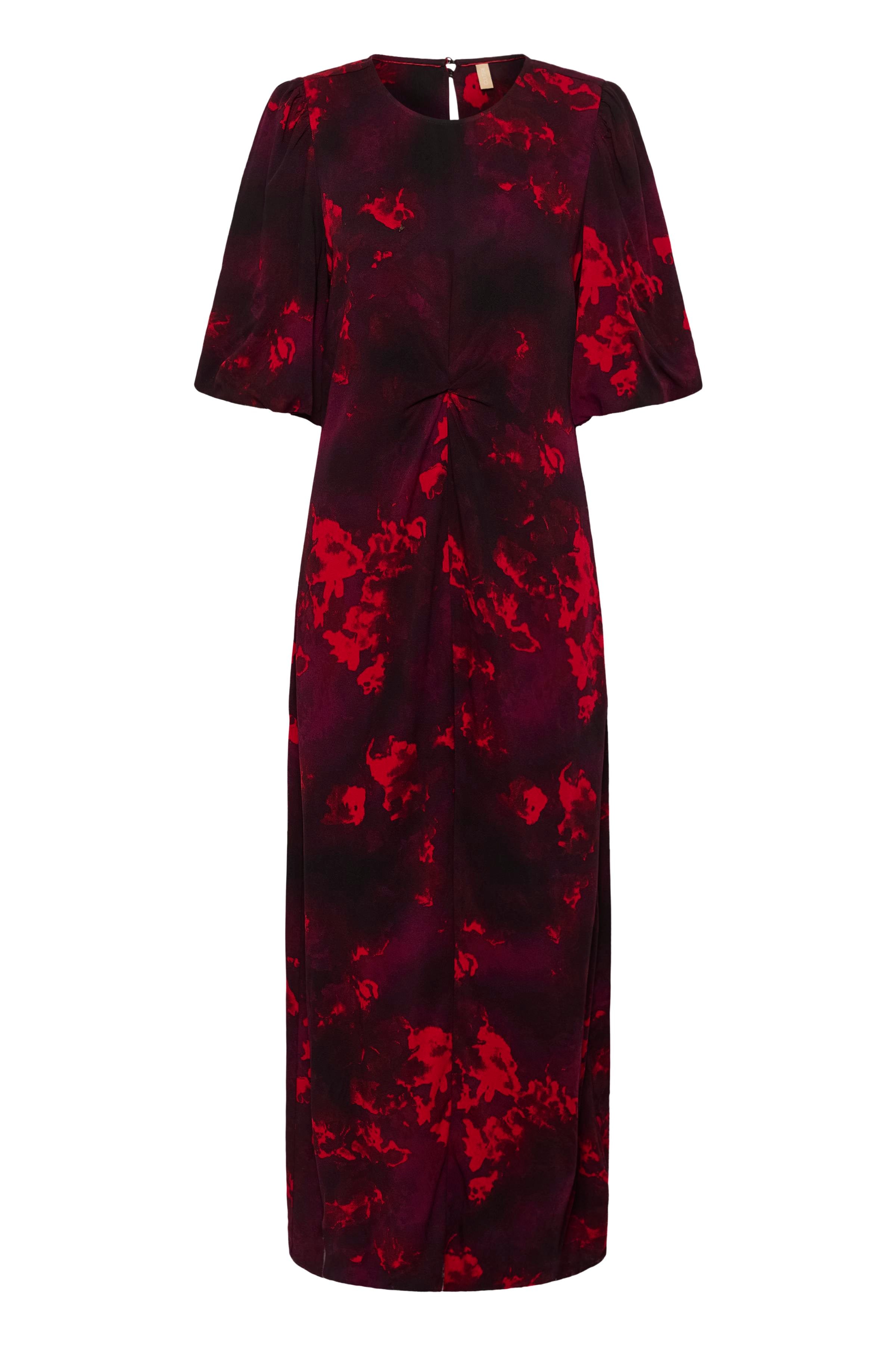 Elsie Elitha síður  kjóll frá Culture - Rauður blóma