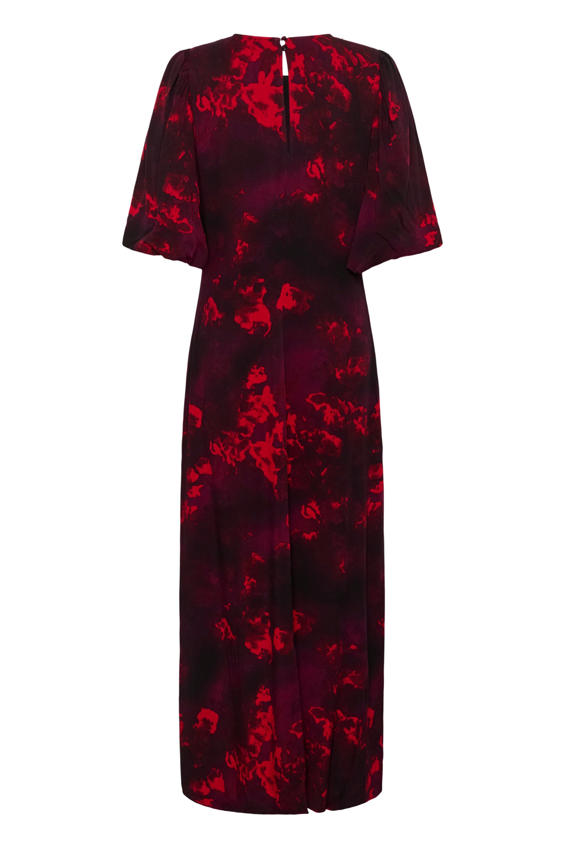 Elsie Elitha síður  kjóll frá Culture - Rauður blóma