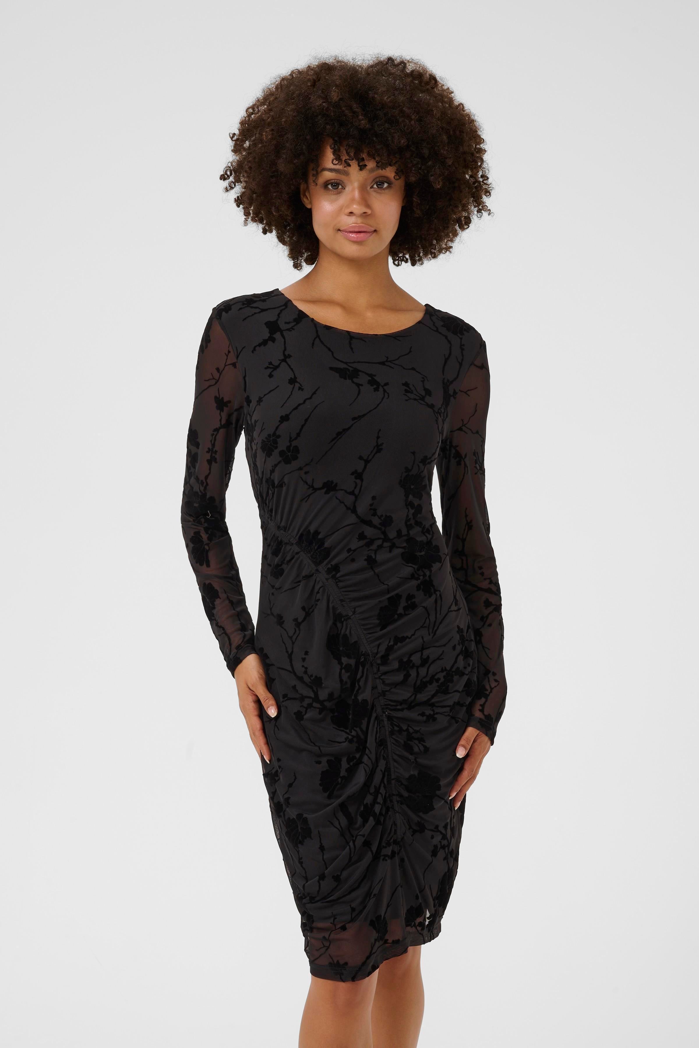 Palida kjóll frá Culture úr mesh efni - Svartur