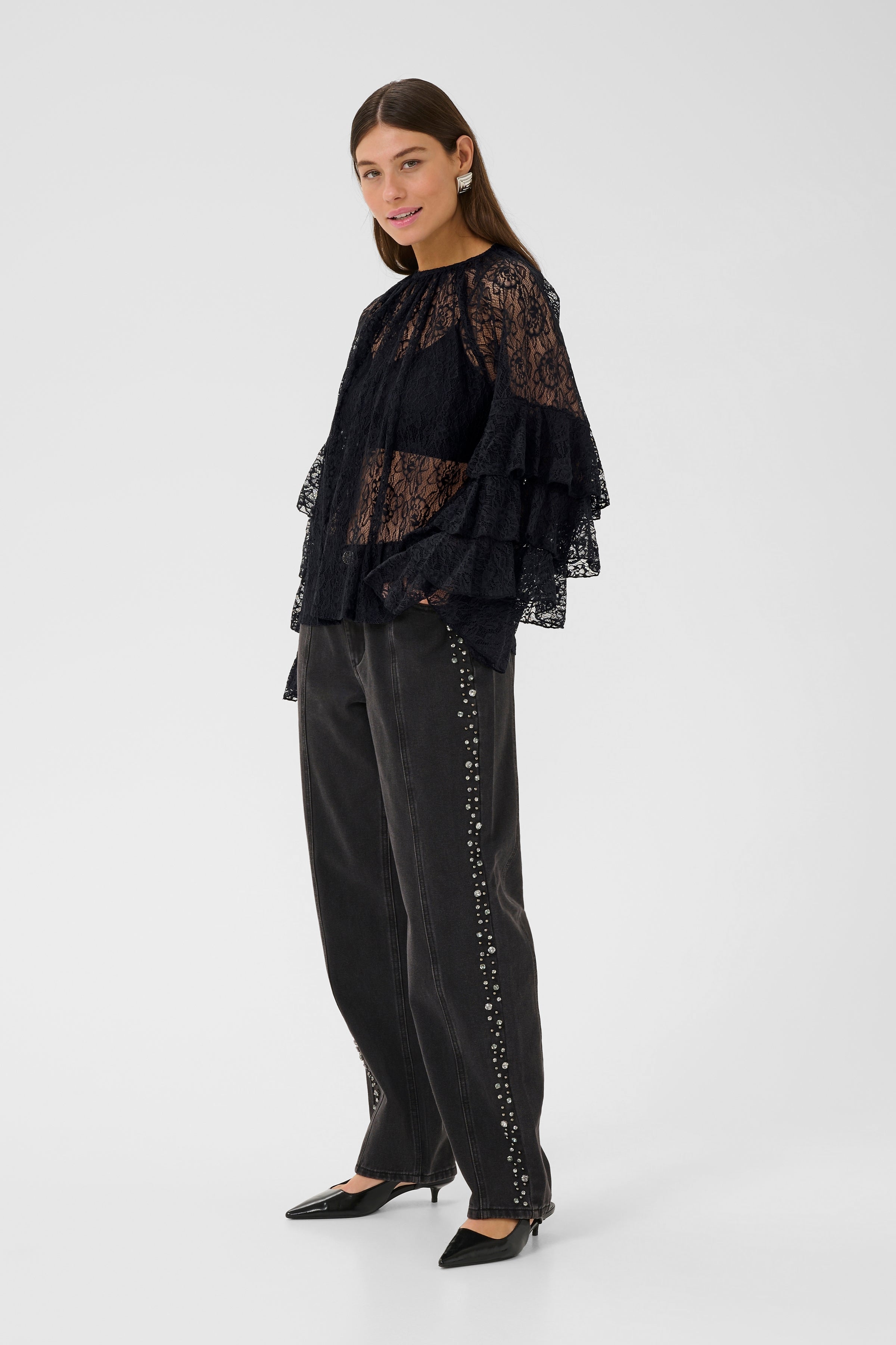 Clemency blússa frá Culture - Svört