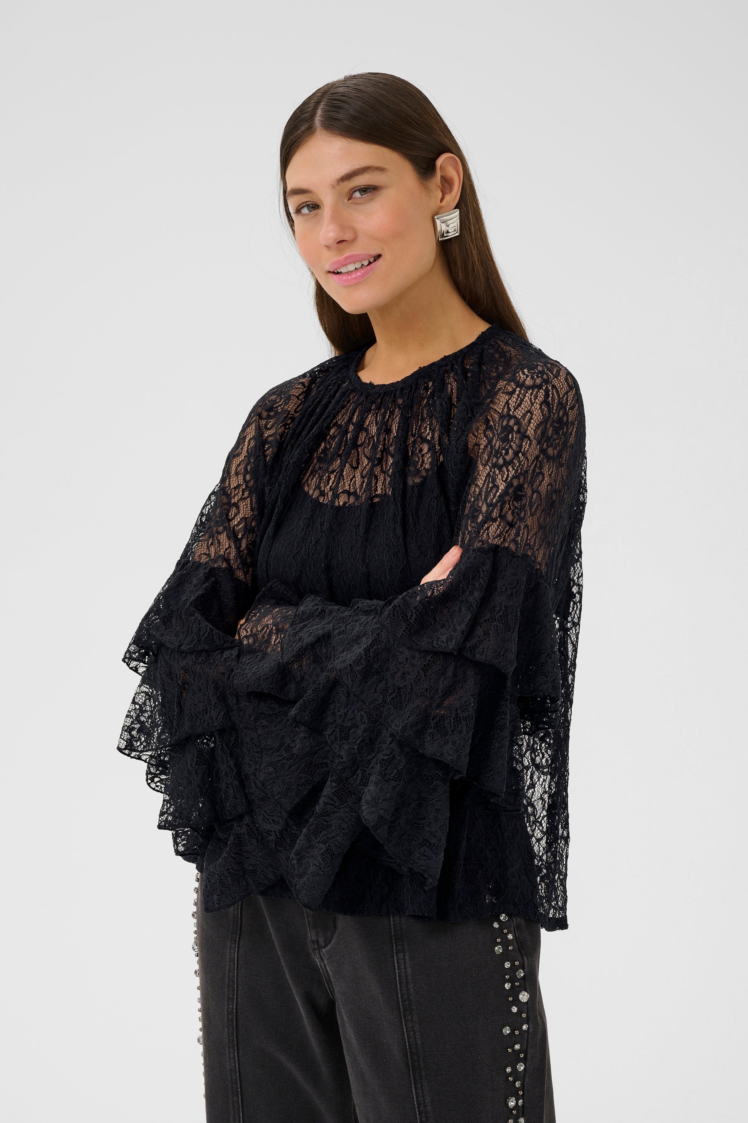 Clemency blússa frá Culture - Svört