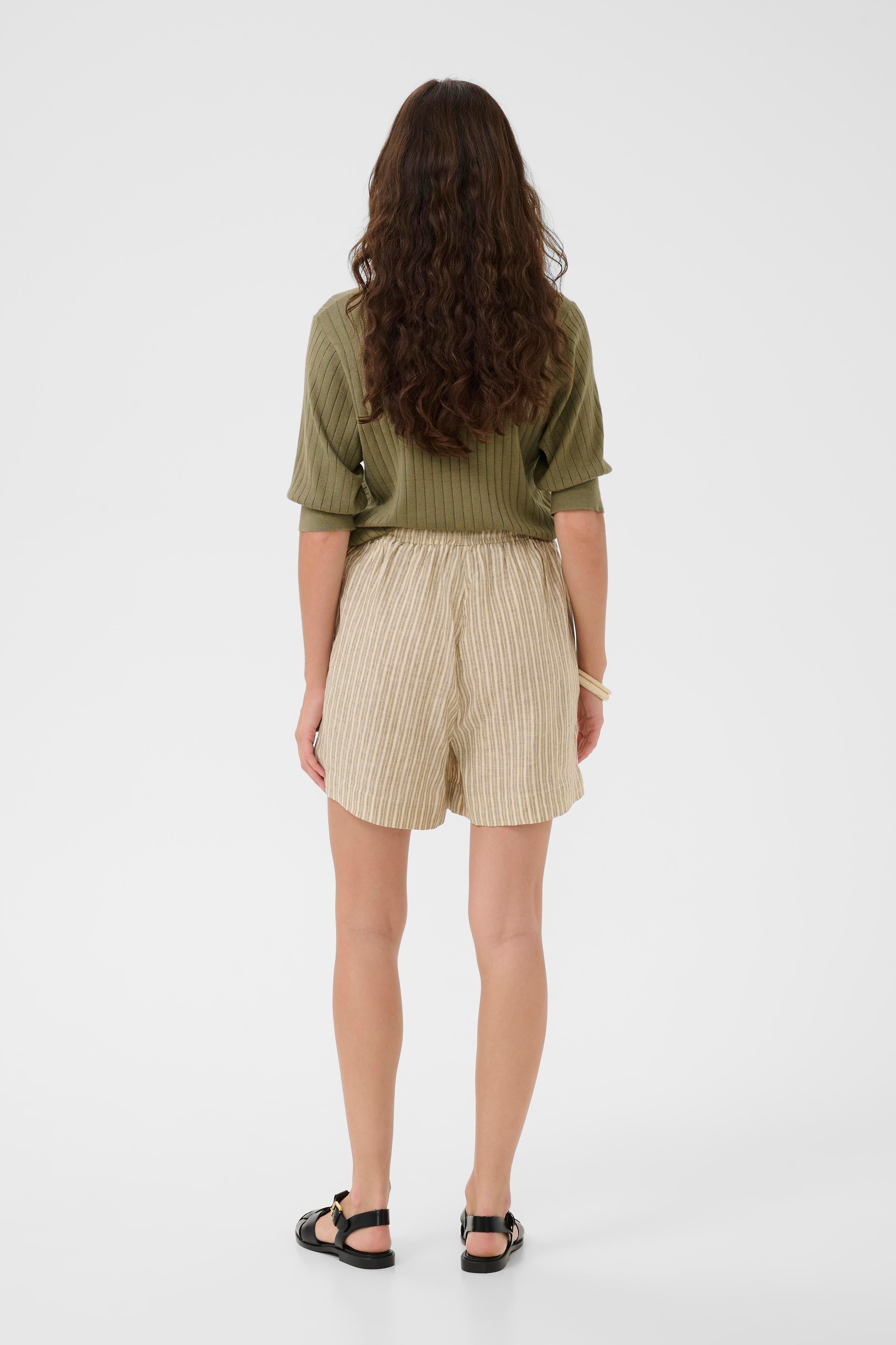 Molly hör stuttbuxur frá Culture - Dusky Green/Whitecap Stripe