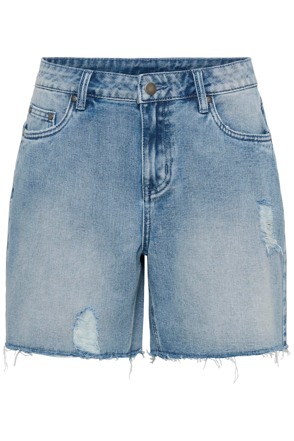 Jutea gallastuttbuxur frá Culture - Light Blue Wash gallaefni