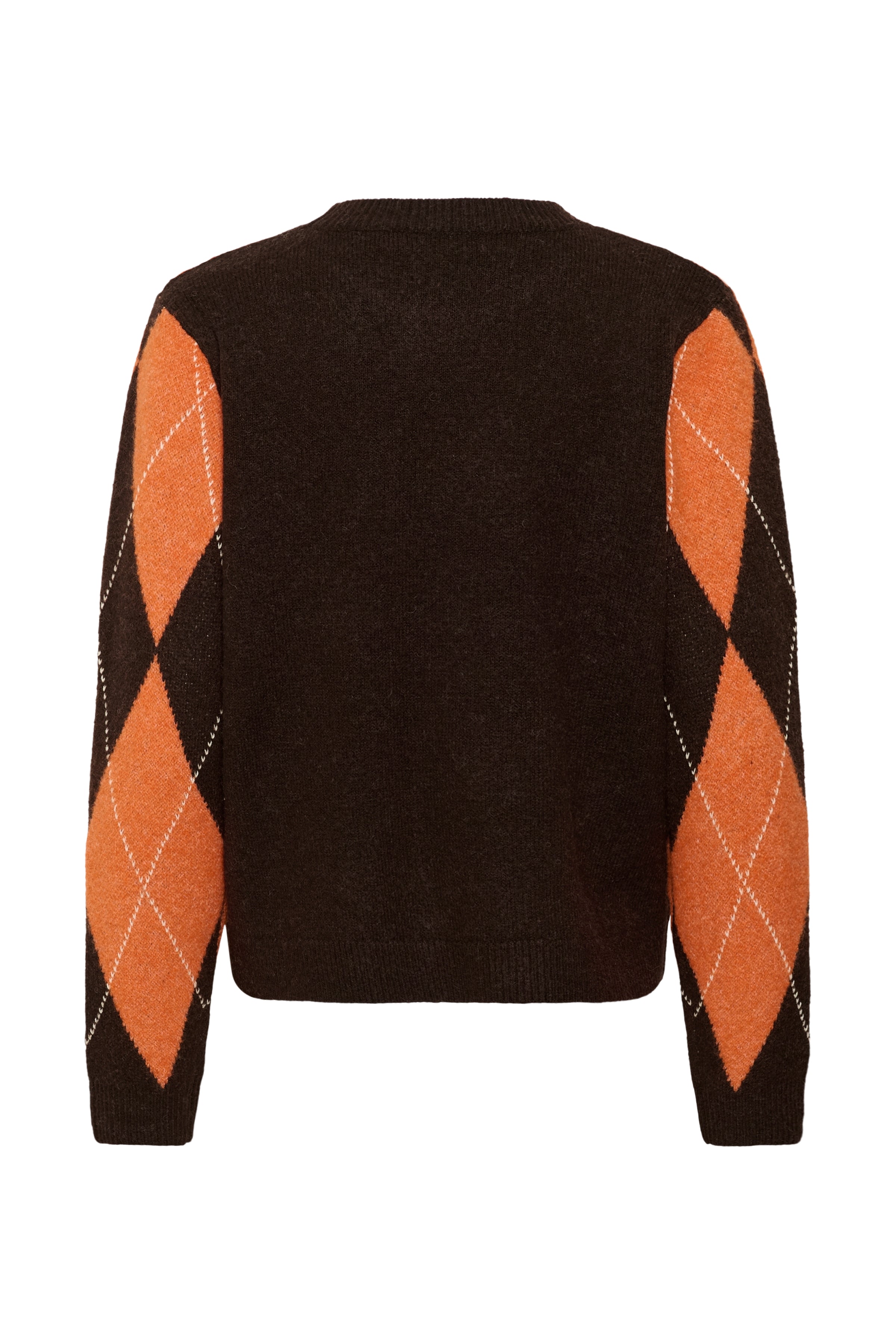Argyle peysa frá Cream - Brún orange