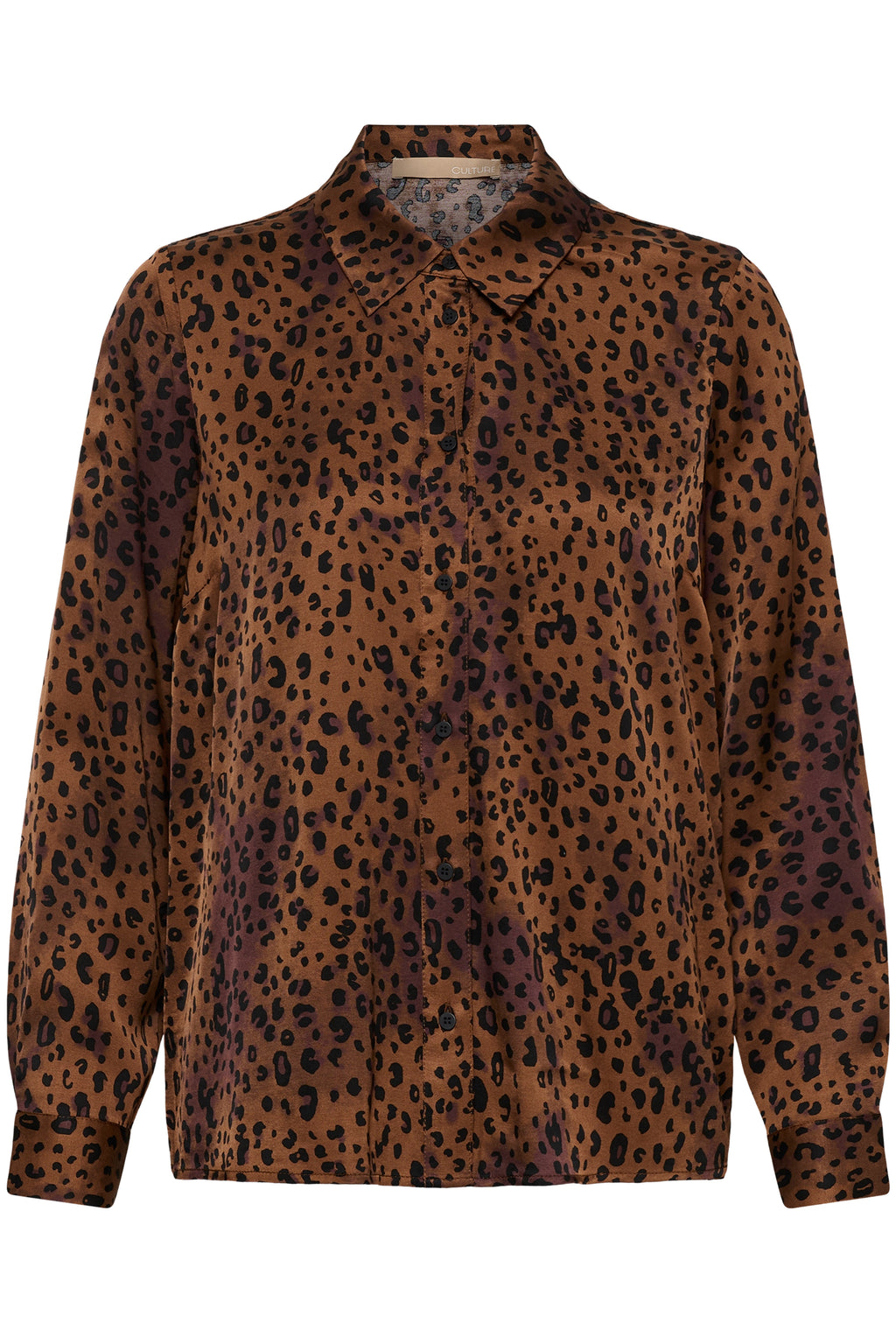Naomi skyrta frá Culture - Brún Leopard