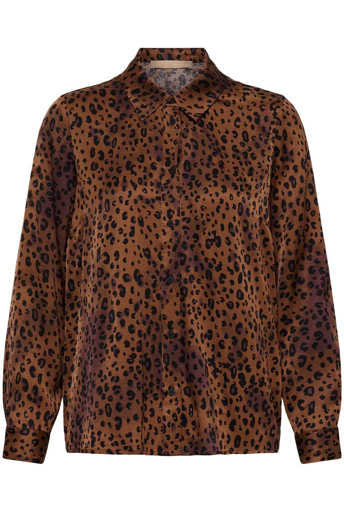Naomi skyrta frá Culture - Brún Leopard