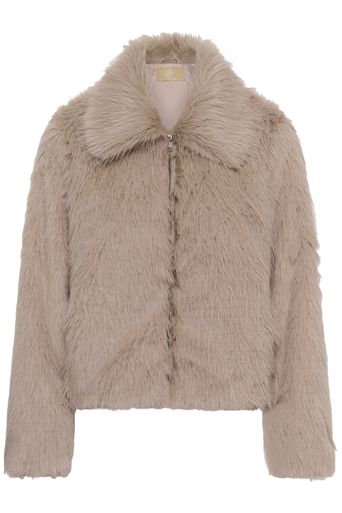 Furra pels jakki frá Culture -Beige