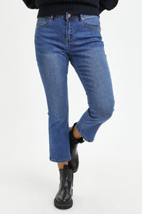 Sinem cropped gallabuxur frá Kaffe  –  Medium blue