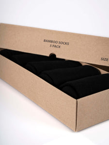 Bamboo boxer 5 stk í kassa frá Gnious - Svartar