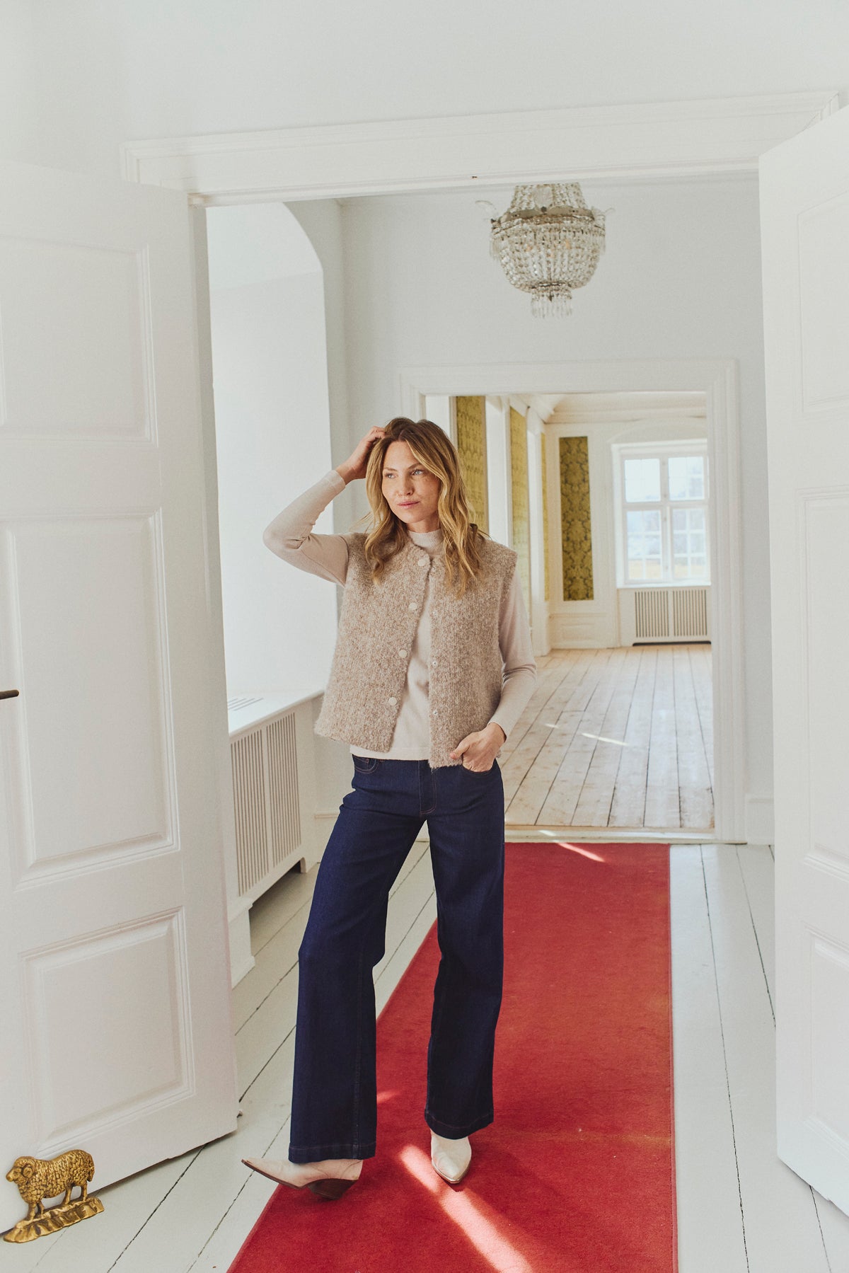 Sindy gallabuxur frá Freequent  -  Dark blue denim