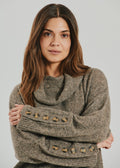 Alpa peysa frá Freequent - Morel melange