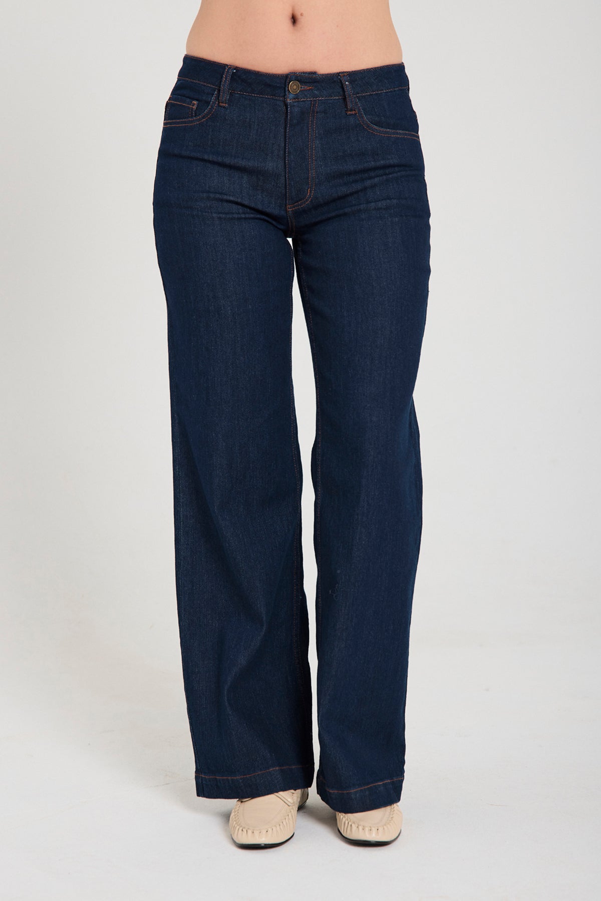 Sindy gallabuxur frá Freequent  -  Dark blue denim