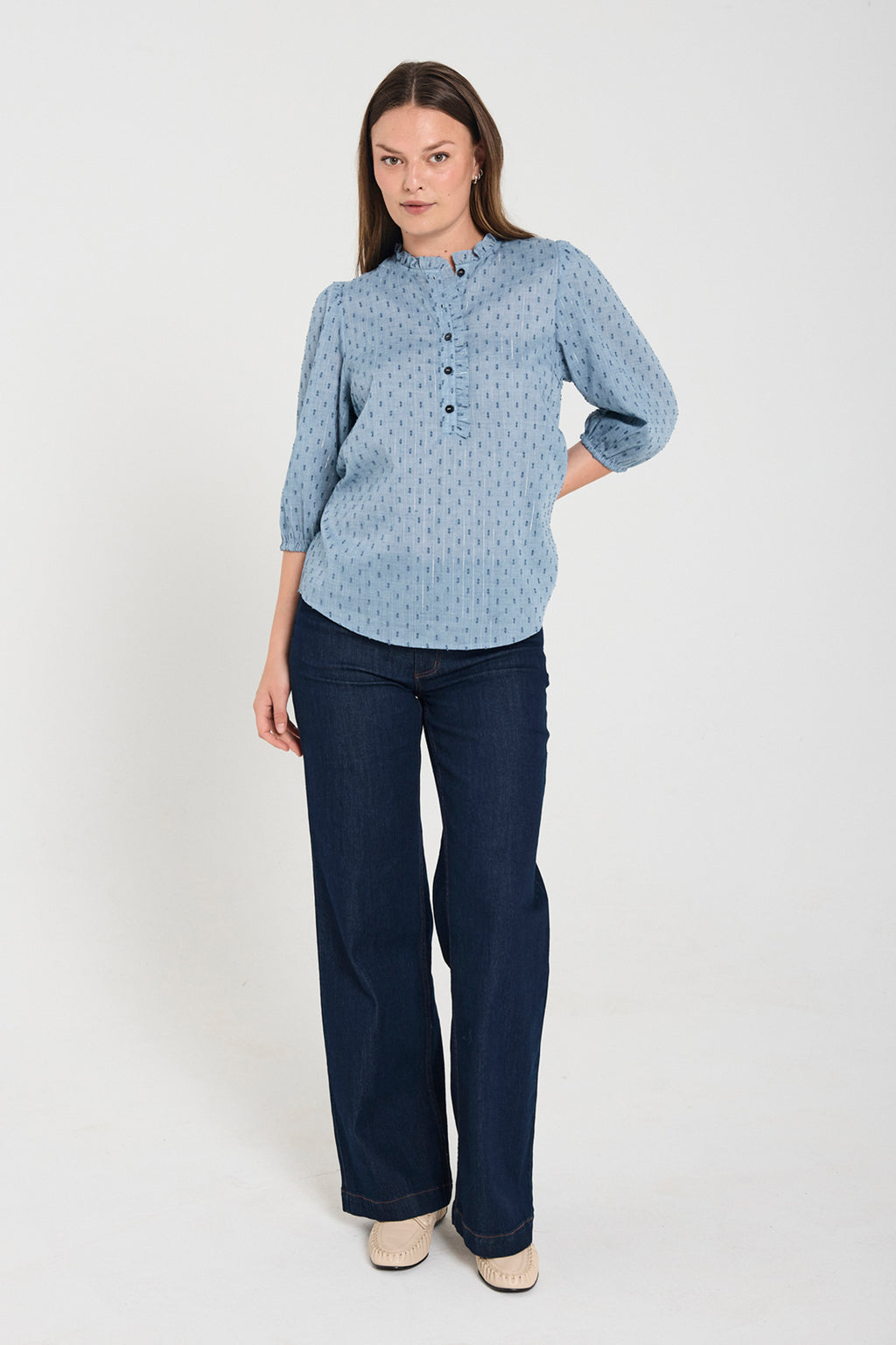 Sindy gallabuxur frá Freequent  -  Dark blue denim