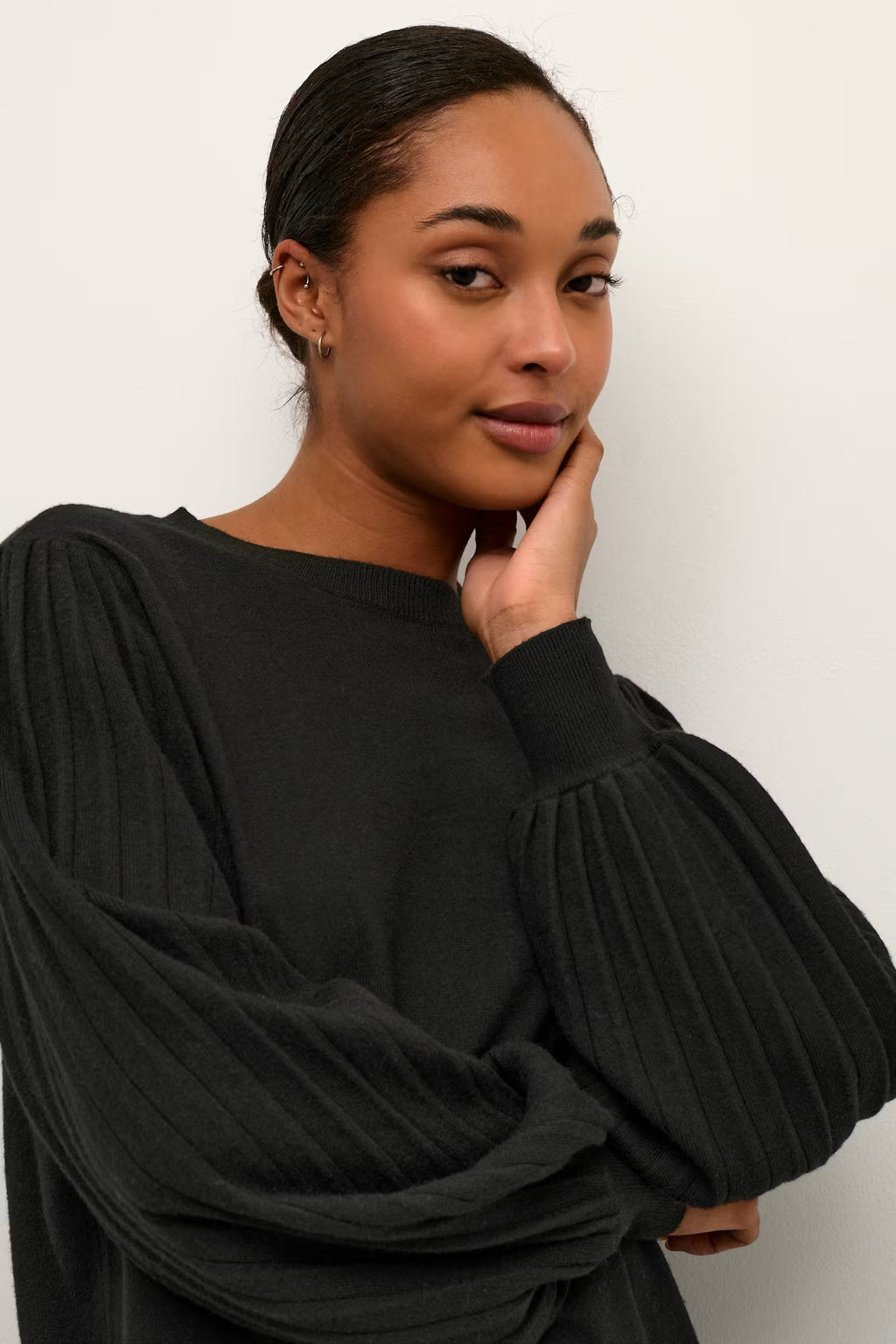 Lone peysa frá Kaffe -Black