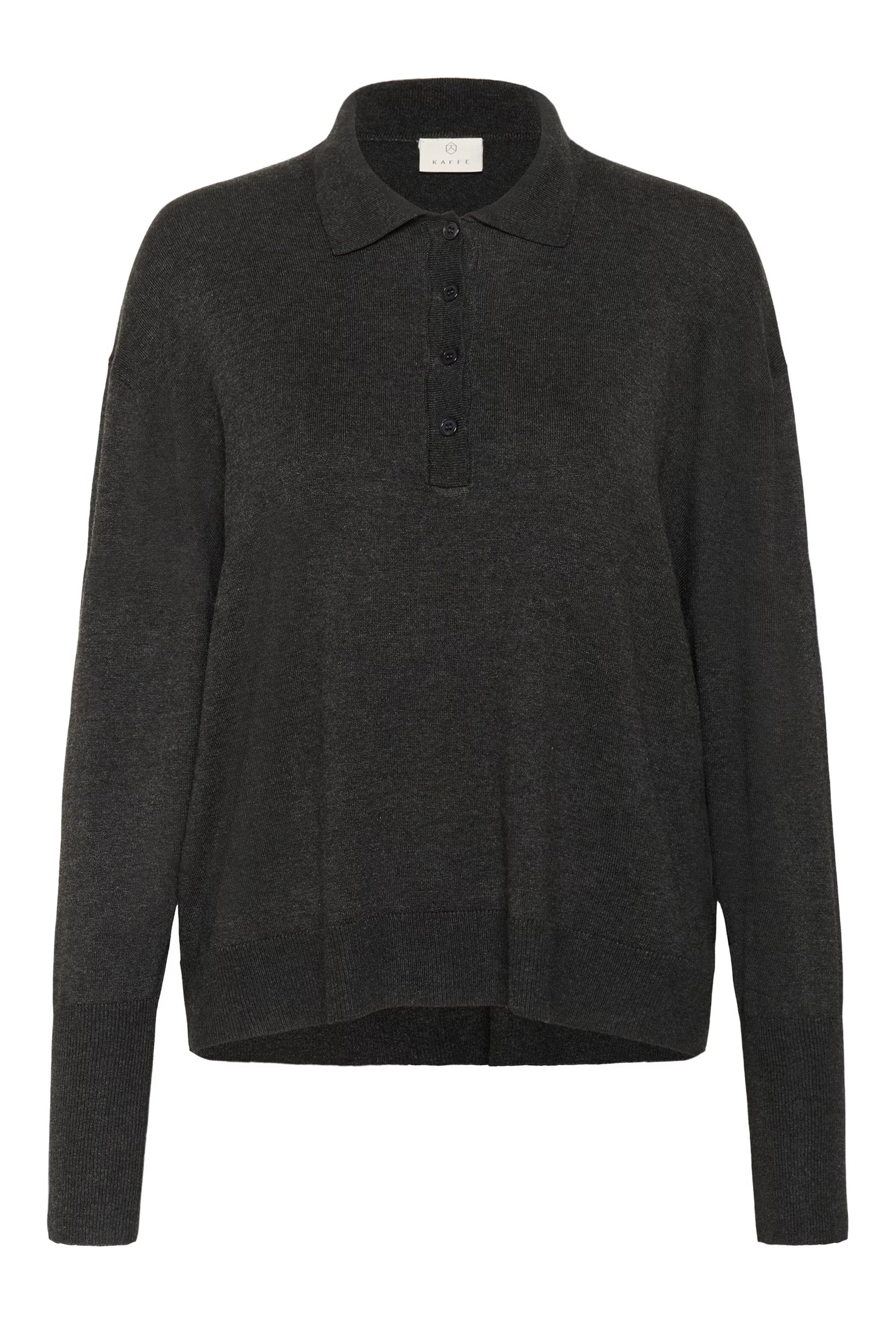 Lizza  peysa frá Kaffe - Dark grey melange