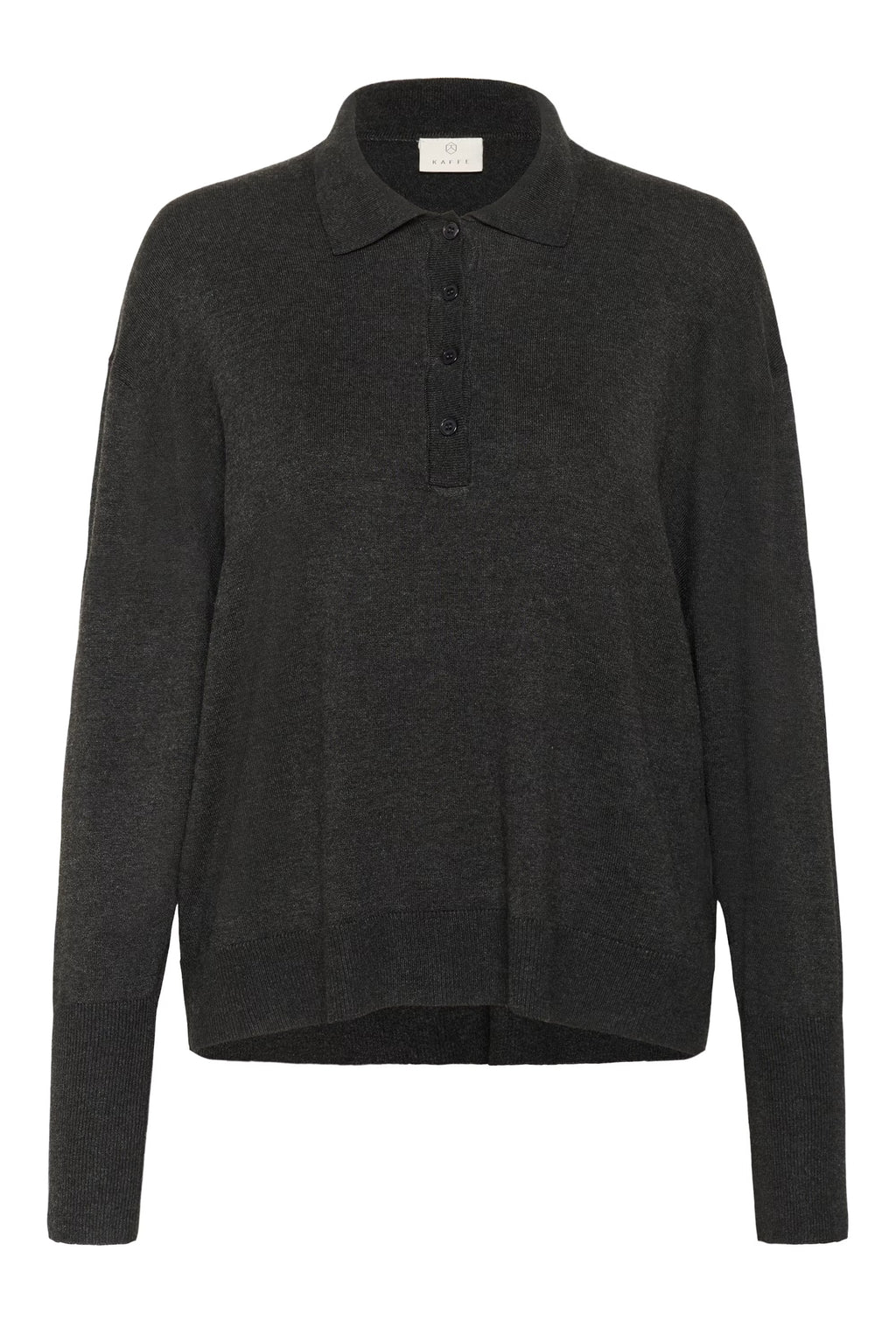 Lizza  peysa frá Kaffe - Dark grey melange