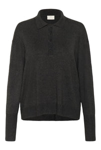 Lizza  peysa frá Kaffe - Dark grey melange