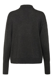 Lizza  peysa frá Kaffe - Dark grey melange