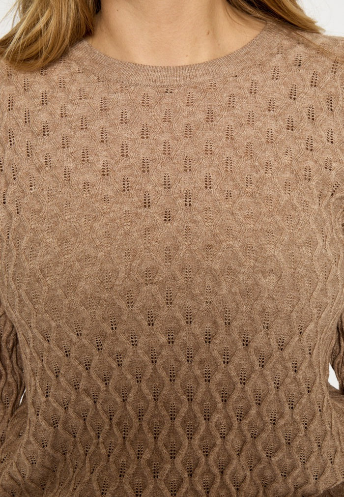 Rosalia peysa frá Peppercorn - Warm sand melange