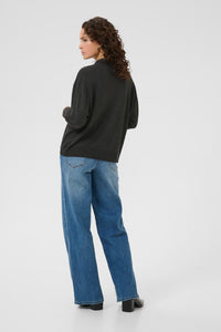 Lizza  peysa frá Kaffe - Dark grey melange