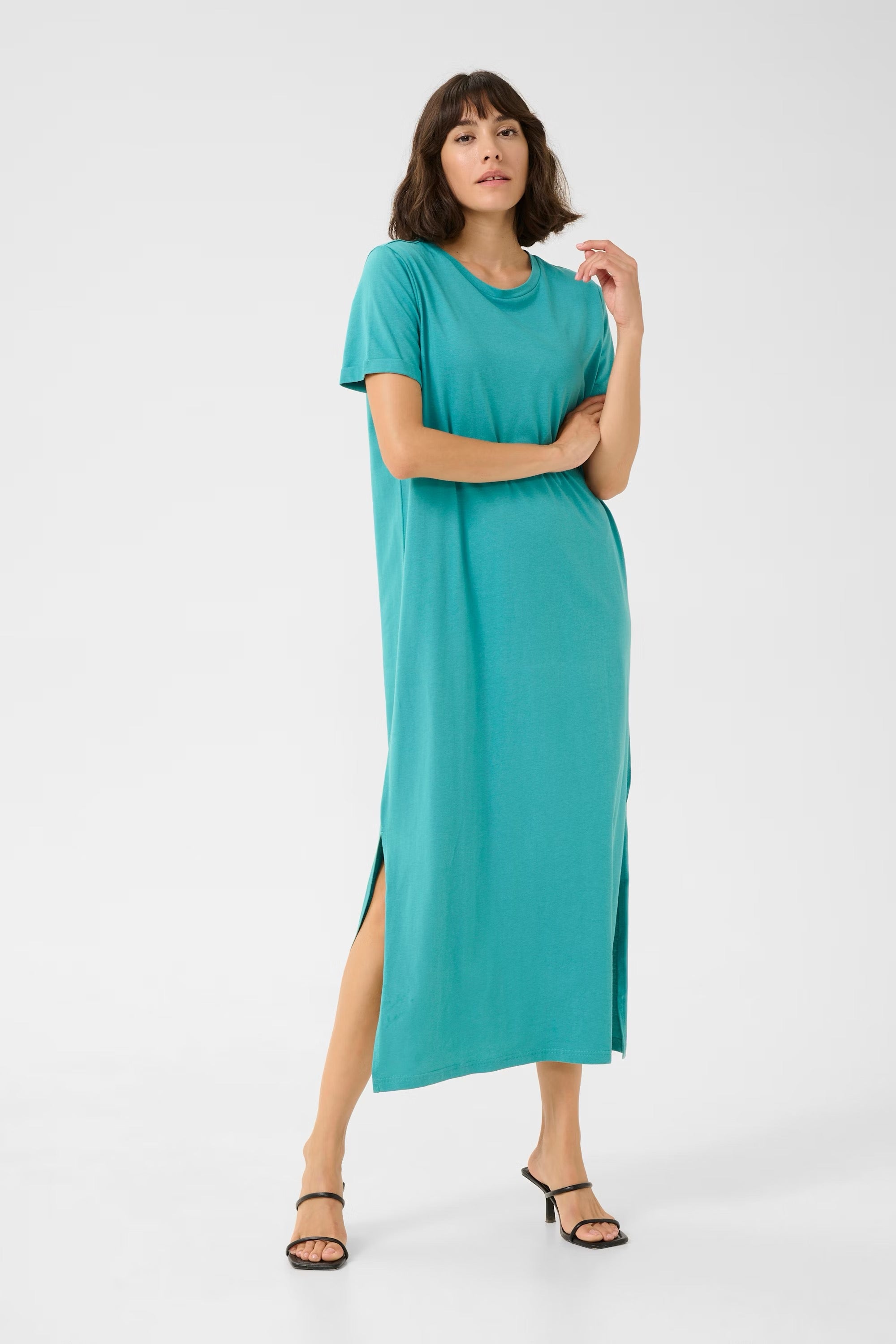 Celina kjóll frá Kaffe -Teal