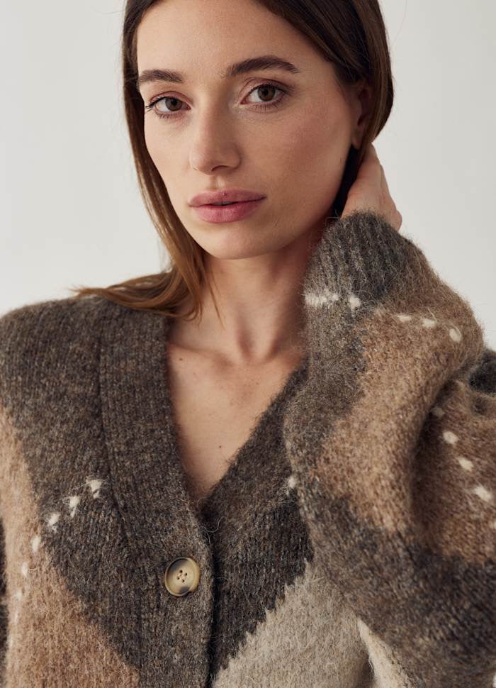 Laiana knit golla frá Noella - Ash brown mix
