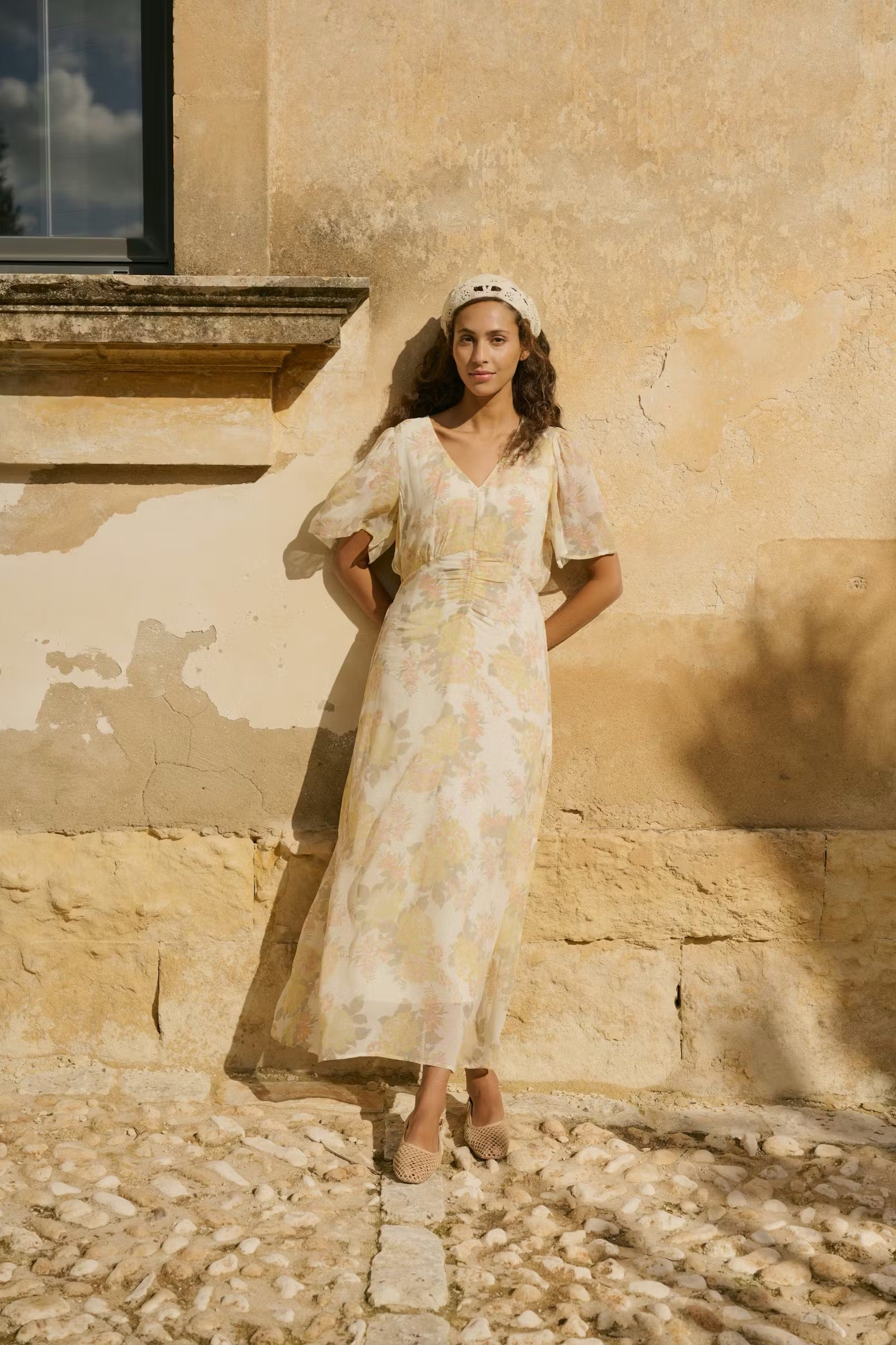 Alitia kjóll frá Cream - Lemon flower