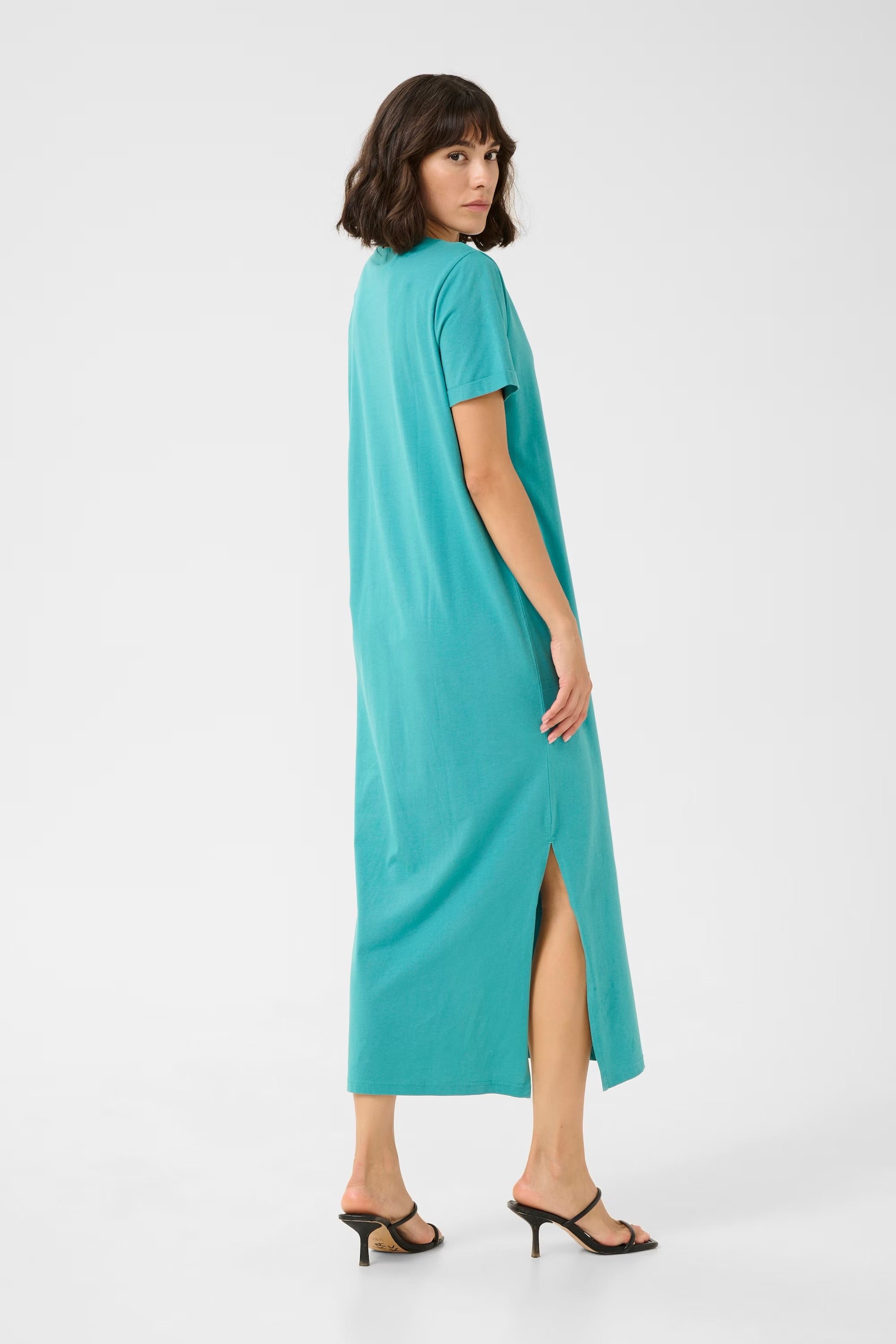 Celina kjóll frá Kaffe -Teal