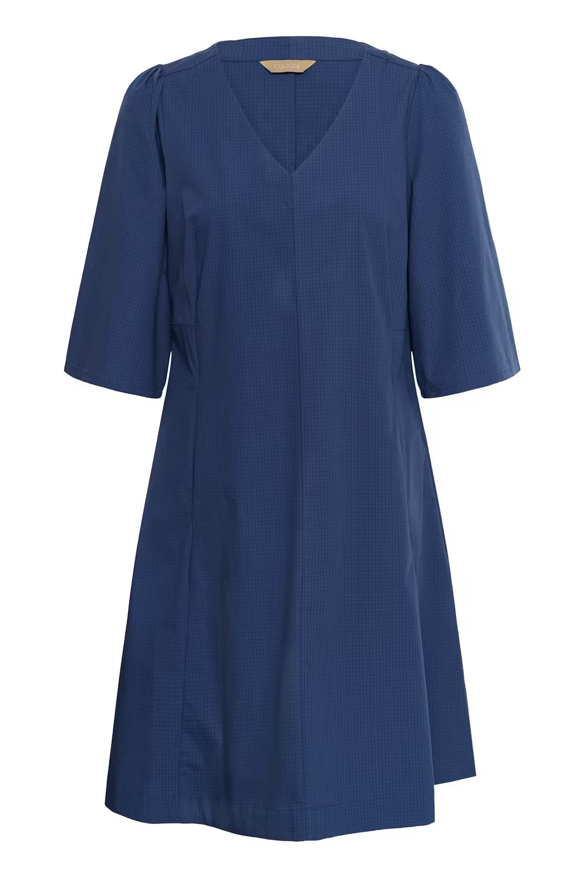 Bendine kjóll frá Culture - Navy blár