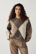 Lai knit peysa frá Noella - Ash brown mix
