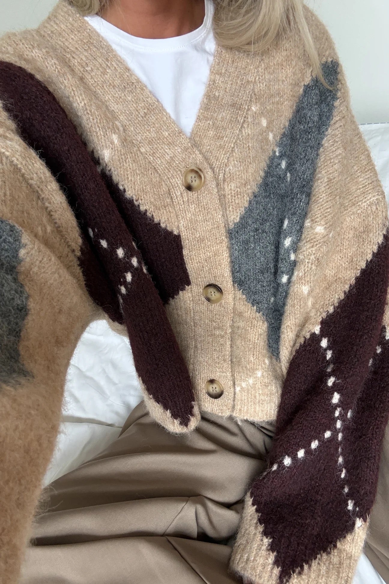 Laiana knit golla frá Noella - Sand melange