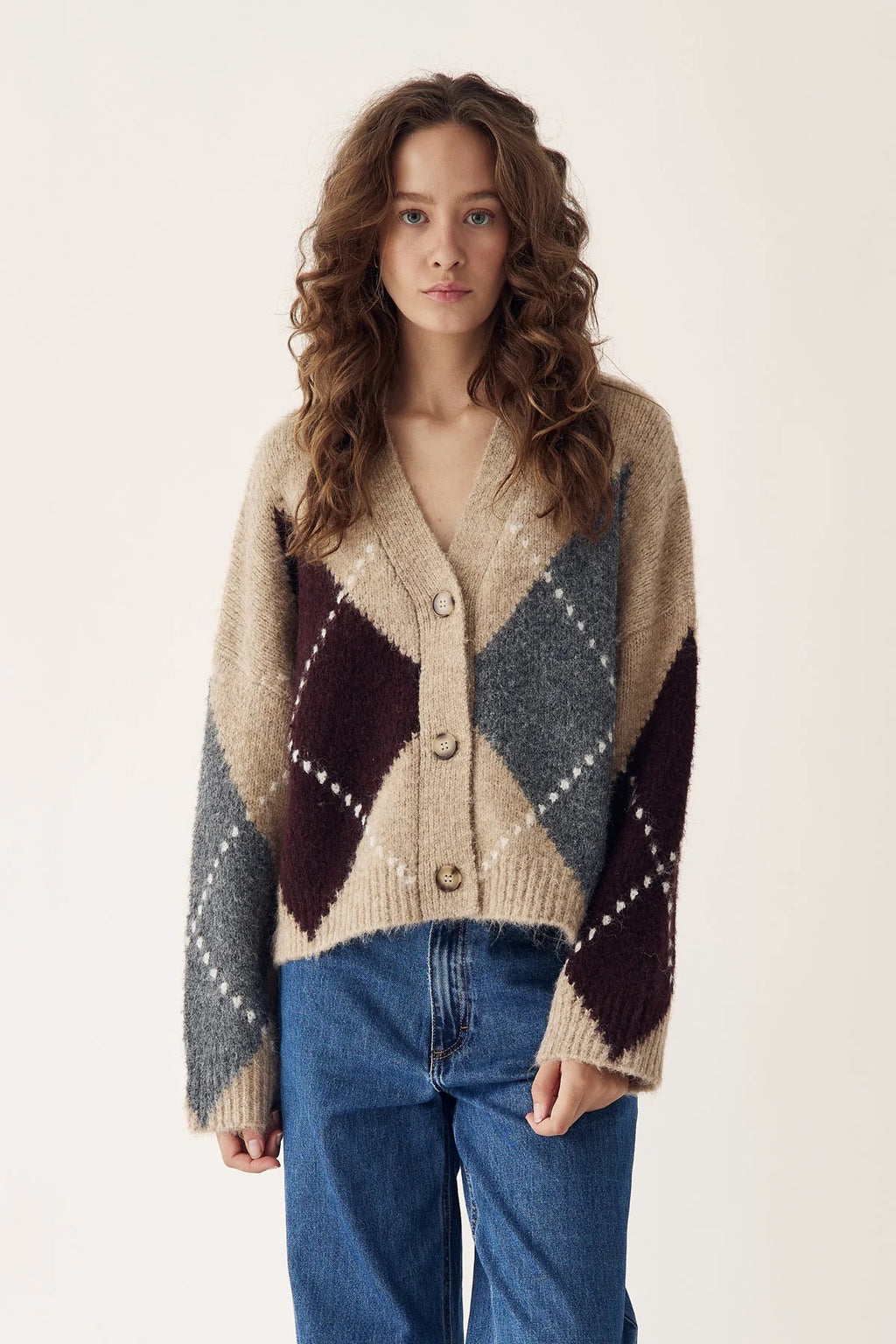 Laiana knit golla frá Noella - Sand melange