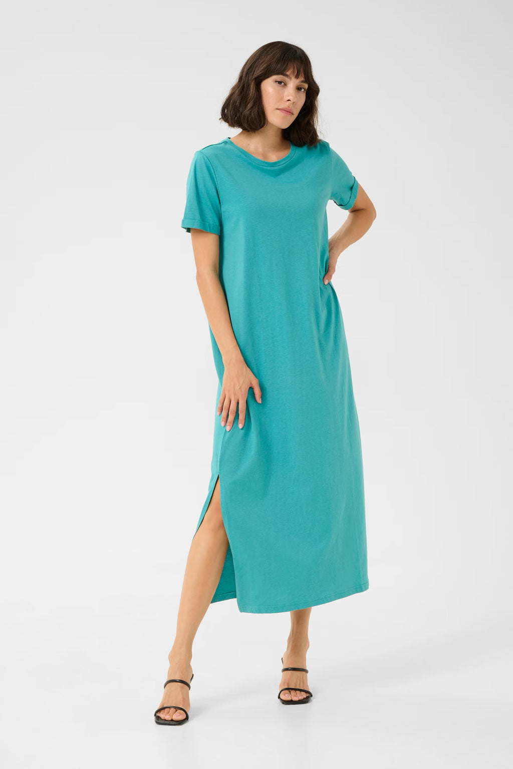 Celina kjóll frá Kaffe -Teal