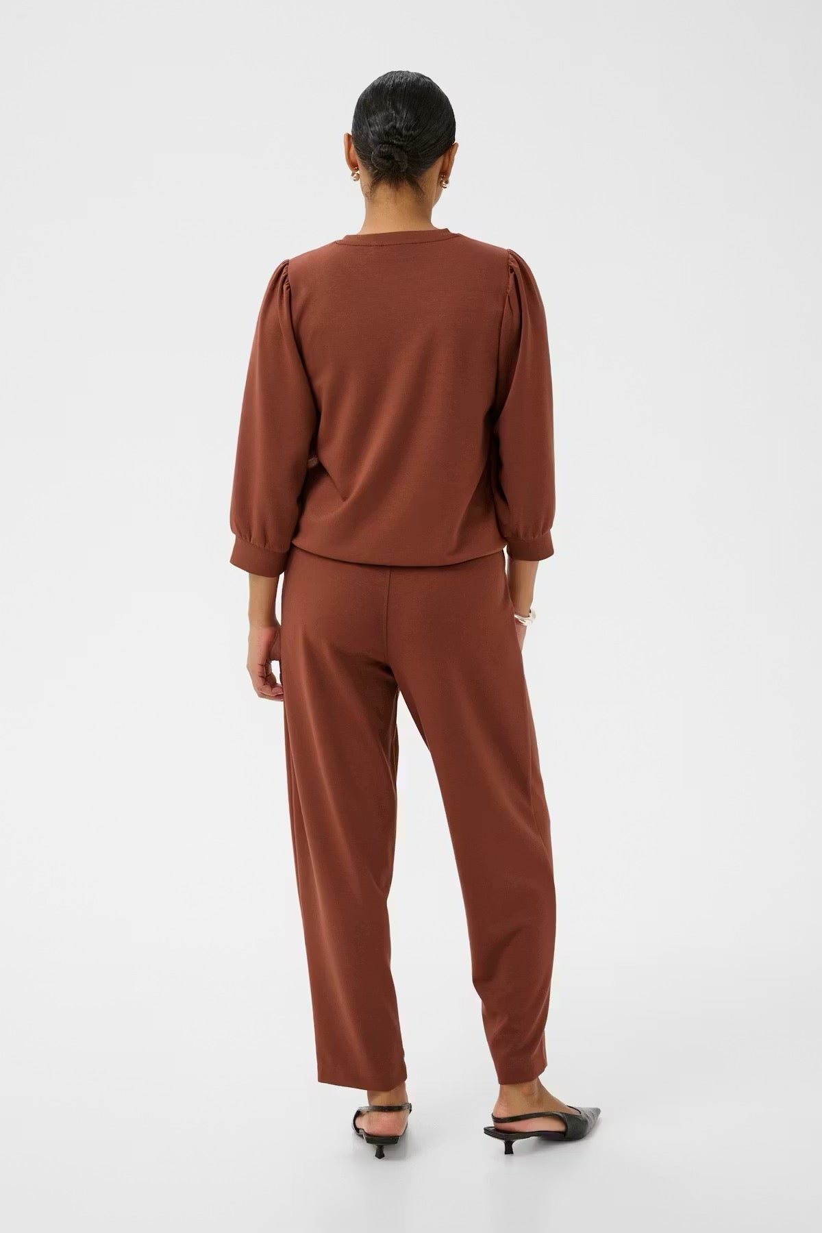 Annie buxur frá Kaffe - Henna brúnar